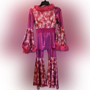 Retro Pink and Red 70s Halloween Costume